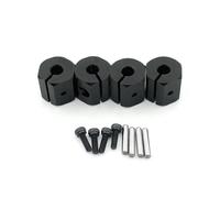 Pour Traxxas Pour Tamiya Pour Axial Pour SCX10 D90 1/10 4 Pièces 8/9/10/11/12 Mm D'épaisseur Moyeux De Roue En Aluminium Écrous Hexagonaux Pièces De Voiture RC Crawler RC Pièces Rechange(Black,12mm)