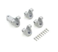 Pour Traxxas Pour TRX-4 8227 Pièces Laiton Essieu Alliage D'aluminium Kit Fixation Biellettes Suspension Béquille Voiture RC Crawler Pièces D'amélioration Remplacement RC(Silver)