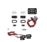 Pour Traxxas Pour TRX-4 Pour SCX10 1:10 18 Mm Télécommande Projecteur Rectangulaire Double Faisceau Véhicule Tout-terrain Modification Pièces Phares RC(White)