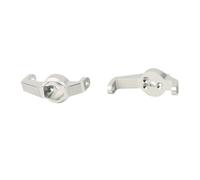 Pour Traxxas Pour TRX4 1/10 2 Pièces Bloc Roulette Avant En Alliage Métallique Support Moyeu En C Pièces Mise À Niveau Pour Voiture Sur Chenilles RC Accessoires RC Pièces Rechange(Silver)