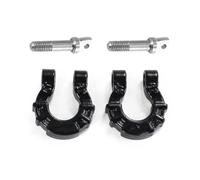 Pour Traxxas Pour TRX4 Pour Axial Pour SCX10 1/10 2 Pièces Anneau D Pare-chocs Métal Crochet Remorquage Rouge Remorque Pièces Mise Niveau Voiture Radiocommandée RC Jouets Accessoires(Black)