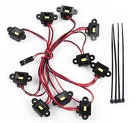 Pour Traxxas Pour TRX4 Pour TRX6 1/10 Sourcil Roues Arêtes Passage Roue Châssis Phares Kit D'éclairage Crawler RC Pièces D'amélioration Voiture LumièRe Voiture Rc(10pcs)