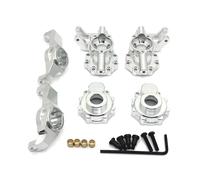 Pour Traxxas Pour TRX4 Pour TRX6 Pour HuangBo R1001 R1002, R1003 Essieu Avant En Métal Amélioré Siège Direction Pièces Voiture RC Pièces Voitures RC(Silver)