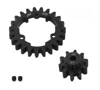 Pour Traxxas Pour X-Maxx 1/5 Pour E-Revo 2.0 6449 1/10 Pièces Et Accessoires De Mise À Niveau Pour Voitures RC Couronne Principale En Métal 23T Pignon 10T 17T Remplacement PièCes Rc(10T)
