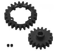 Pour Traxxas Pour X-Maxx 1/5 Pour E-Revo 2.0 6449 1/10 Pièces Et Accessoires De Mise À Niveau Pour Voitures RC Couronne Principale En Métal 23T Pignon 10T 17T Remplacement PièCes Rc(17T)