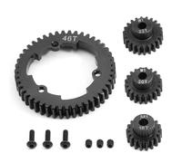 Pour Traxxas Pour X-Maxx 1/5 Pour E-Revo 2.0 Pour Vxl Pour Maxx 1/10 Couronne Droite En Acier Avec Pignon M1 18/20/22T Améliorations 6447 6449 Remplacement PièCes Rc(46T)