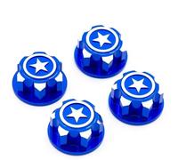 Pour Traxxas Pour X-maxx Pour Summit Pour E-revo 1/8 4 Pièces Écrous Roue Hexagonaux Aluminium 17mm Pour Buggy RC Camion Mise À Niveau Pièces Modification Accessoires Modèles RC(Blue 1)