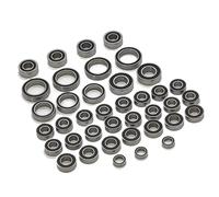Pour Traxxas R-Eevo 3.3 1/10 39Pcs Roulement À Billes En Acier Chromé Kit Roulements À Billes Métriques En Caoutchouc Noir Scellé RC Crawler Pour Voiture Course RC Roulement Billes