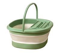 pour tremper Les Pieds | Sac de Bain antidérapant - Seau pour Le Bain des Pieds - pour Femmes, Personnes âgées, Voyages, Camping, Centre de Spa, hôtel ou Chambre, Vert, Voir la Description
