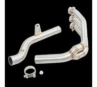 Pour Triumph Pour Trident Pour 660 Systèmes D'échappement Moto Modifié Tuyau Liaison Intermédiaire Avant Chariot Tuyau De Silencieux D'échappement(Gold)
