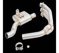 Pour Triumph Pour Trident Pour 660 Systèmes D'échappement Moto Modifié Tuyau Liaison Intermédiaire Avant Chariot Tuyau De Silencieux D'échappement(Rouge)