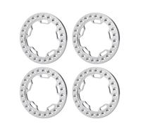 Pour TRX-4 Pour Axial Pour SCX10 D90 1/10 Roues Beadlock Remplacement Alliage Métallique 1,9 Pouce RC Crawler 4 Pièces/ensemble ModèLes Mise Niveau Rc(Silver)