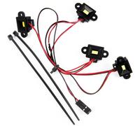 Pour TRX-4 Pour TRX-6 1/10 Lampe Sourcil Passage Roue Groupe D'éclairage Châssis Pièces Mise À Niveau Décoration Voiture Sur Chenilles RC Feux Phare Voiture Rc(4 Lights)