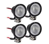 Pour Trx-4 Pour Trx-6 Pour Scx10 90046 Pour Wraith Rr10 Pour Mst Pour Redcat 1:10 2 4 Pièces Rond Carré Phares Projecteur Longue Portée Rc Crawler Phares RC(Round,4pcs)