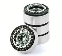 Pour TRX4 Pour Axial Pour SCX10 AXI03006 Pour Gladiator Ruitai GRT 86181 1/10 Jante Moyeu Roue Avec Anneau Verrouillage Métal Pièce Détachée Voiture 48 Mm RC Jouets Accessoires(Light Grey)