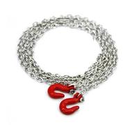 pour TRX4 pour Axial pour SCX10 pour Wraith pour Tamiya D90 CC01 1/10 Crochet Chaîne Remorque Voiture Rc Corde Remorquage Manilles Treuil Pièces Mise À Niveau RC Jouets Réparations