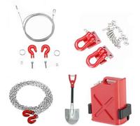 pour TRX4 pour Axial pour SCX10 pour Wraith pour Tamiya D90 CC01 1/10 Crochet Chaîne Remorque Voiture Rc Corde Remorquage Manilles Treuil Pièces Mise À Niveau RC Jouets Réparations