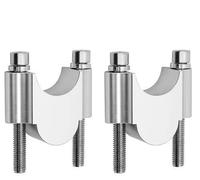 pour TRX450 pour TRX400 pour TRX350 pour TRX 400 pour TRX 350 28 Mm 1 1/8" 22 Mm 7/8" 1 Paire De Pinces De Montage pour Guidon Moto Guidon Riser Barre(Chrome,28MM)