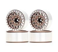 Pour TRX4M 1/18 1/24 Pour Axial Pour SCX24 B-17 AX90081 Pour FCX24 4 Pièces 1.3 "5mm/7mm Jante Roue Hexagonale À Billes RC Micro Pour Mini Voiture Sur Chenilles Moyeu Roue Chenille Rc(Brown)