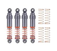 Pour TRX4M Pour Bronco Pour Defender 1/18 4 Pièces 52 Mm Amortisseurs Gros Diamètre En Aluminium CNC Avec Pièces De Voiture RC À Bain D'huile Amortisseur RC(Gray)