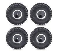 Pour TRX4M Pour SCX24 Pour FMS Pour FCX24 1/18 1.0 Pouces Pneus Roues Ensemble RC Chenille 4 Pièces Caoutchouc Pré-assemblé Avec Jantes Plastique RC Réparations Modèles(JC)