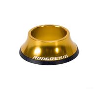 Pour tube de fourche de 28 à 6 mm, bouchon de tige de vélo de route compatible avec bol supérieur dissimulé de 44 mm, y compris joint torique et manchon en caoutchouc anti-poussière (doré)