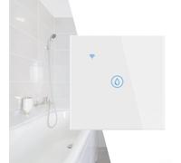 pour Tuya Interrupteur tactile intelligent à distance, interrupteur Wi-Fi pour maison intelligente, minuterie de chauffage par immersion, interrupteur tactile 40 A, commande vocale (UE) (UE) (blanc)