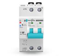 pour Tuya MCB Disjoncteur de mesure WiFi 2P Smart Life Timer Télécommande sans fil