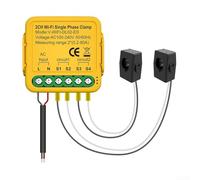 pour Tuya Moniteur de puissance intelligent, compteur wattmètre de WiFi 100 A avec pince transformateur 110-240 V AC 50/60 Hz Moniteur de puissance (bidirectionnel)