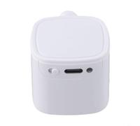 Pour Tuya pour bouton-poussoir intelligent, robot de commande vocale pour domotique, 3 têtes interchangeables, BLE 4.2 sans fil, rechargeable 500 mAh via type C (blanc)