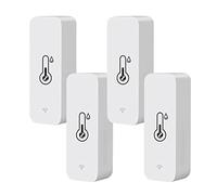 pour Tuya Zigbee Thermomètre Hygromètre Intelligent, Pack de 4 Thermomètre Hygromètre Zigbee, Détecteur de Température et d'Humidité sans Fil pour Serre Domestique