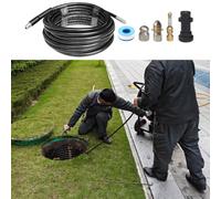 Pour tuyau de vidange compatible Karcher avec composition métal-caoutchouc pour une performance stable pendant les tâches de nettoyage des canalisations (10 m)
