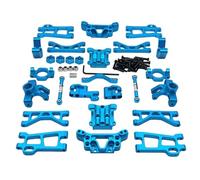 Pour UDIRC GR M16 Kit Pièces Rechange Métalliques Moyeu Direction Pour Porte-moyeu Bras Suspension Biellette Support D'amortisseur Voitures RC Pièces Modification RC(Blue,1 Set)
