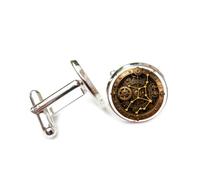 Pour Un Ami, Symbole De Chance, Avec Un Motif D'Engrenage Mécanique Rétro Steampunk Représentant La Vierge. Boucle De Manchette Personnalisée, Accessoire De Chemise, Cadeau Parfait Pour Un Mari C