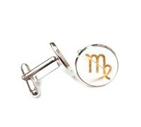 Pour Un Ami, Symbole De La Vierge, Motif Dynamique Et Artistique, Inspiré Des Douze Signes Du Zodiaque, Boucle De Manchette Personnalisée, Accessoire De Chemise, Cadeau Parfait Pour Un Mari Comptab