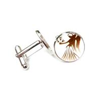 Pour Un Ami, Symbole De L'Étoile Vierge, Ange Et Diffraction Spectrale. Douze Signes Du Zodiaque Vierge. Boucle De Manchette Personnalisée. Accessoire De Chemise, Cadeau Parfait Pour Un Mari Compta