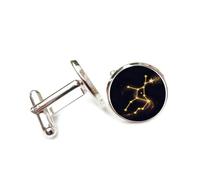 Pour Un Ami, Symbole De L'Étoile Vierge, Du Flux De Particules De L'Univers Et Des Douze Signes Du Zodiaque Vierge. Boucle De Manchette Personnalisée, Accessoire De Chemise, Cadeau Pour Un Mari Com