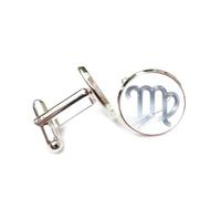 Pour Un Ami, Symbole Dynamique De La Vierge, Motif De Particules En Mouvement. Boucle De Manchette Personnalisée, Accessoire De Chemise, Cadeau Parfait Pour Un Mari Comptable Ou Un Mariage. Signe As