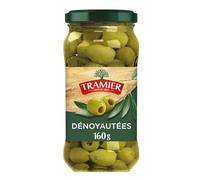 Pour un apéritif ensoleillé, savourez les olives vertes dénoyautées TRAMIER, variété Beldi, 160 g - Lot de 4