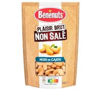 Pour un apéritif sans sel ajouté et plein de croquant - BENENUTS Noix de Cajou Non Salées Plaisir Brut, Sachet refermable 130g - Lot de 3