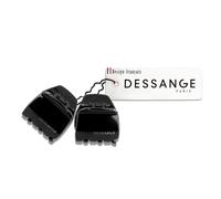 Pour un coiffage rapide le matin, les pinces à cheveux noires DESSANGE en lot de 2 tiennent parfaitement en place - Lot de 3