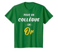 pour Un Collègue en Or Cadeau Départ Retraite Humour Drôle T-Shirt, Enfant, Vert Kelly, 4 Ans