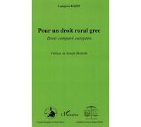 Pour Un Droit Rural Grec - Droit Comparé Européen