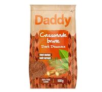 Pour un goût intense et croustillant au quotidien - DADDY Cassonade Brune Dark Demerara, Gros grains 100% pure canne, Sachet de 500g - Lot de 4