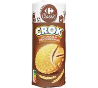 Pour un goûter gourmand et rapide au quotidien - CARREFOUR CLASSIC' Biscuits crok goût chocolat, le paquet de 300g - Lot de 4