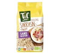 Pour un petit déjeuner sans gluten et gourmand - TERRES & CEREALES BIO Flocons de sarrasin complets, format 500g - Lot de 3