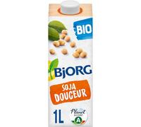 Pour un quotidien végétal et gourmand, optez pour BJORG Boisson Végétale Soja Douceur Bio, riche en protéines végétales et au goût vanillé subtil, format 1L pratique pour toute la famille - Lot de 4