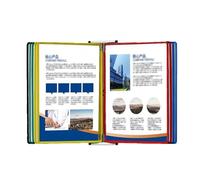 Pour un usage professionnel, système de référence de table mural, dossier de bureau à rabat en métal avec 20 poches d'affichage, format lettre