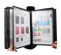 Pour un usage quotidien, panneau d'exposition, système de tableau d'affichage de bureau, panneaux double face de 10 et 20 pages, organiseur de référence mural, support de référence durable, (20 pages)