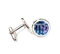 Pour Une Amie, Symbole De La Vierge, En Cristal Énergétique. Boutons De Manchette Porte-Bonheur Personnalisé, Inspiré Des Douze Signes Du Zodiaque De La Vierge. Accessoire De Chemise Parfait Pour